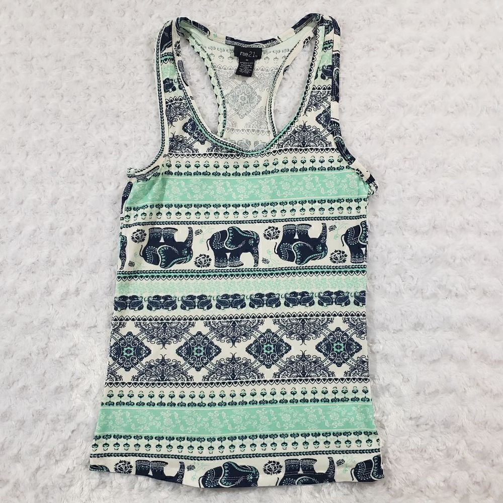 Rue 21 size medium elephant print tank